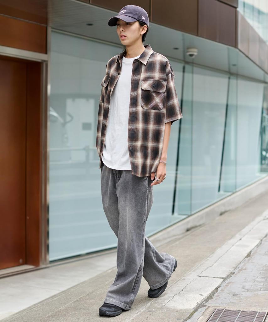 WEGO Easy Baggy Flare Denim Denim Size Denim Black Slacks, Jeans, Pants, Unisex, Gift, Men's, M,