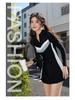 2026 Women's Sun Protection Two-Piece Long Sleeve Swimsuit - Slimming Skirt Style for a Conservative Look