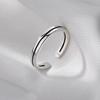 Elegant 925 Silver-Plated Double-Layer Open Ring for Women