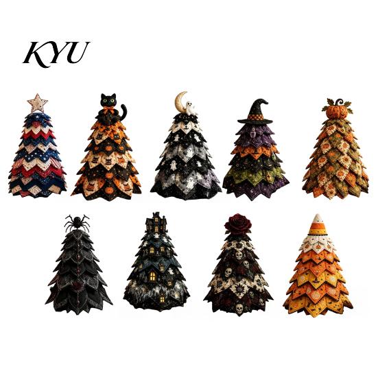 Pacchetto Completo Materiale da Cucito Kit Artigianale Albero di Natale in Tessuto Trapuntato Fai da Te, Set Regalo Fatto a Mano Patchwork Vintage per Insegnanti Amici Natale, da Tavolo
