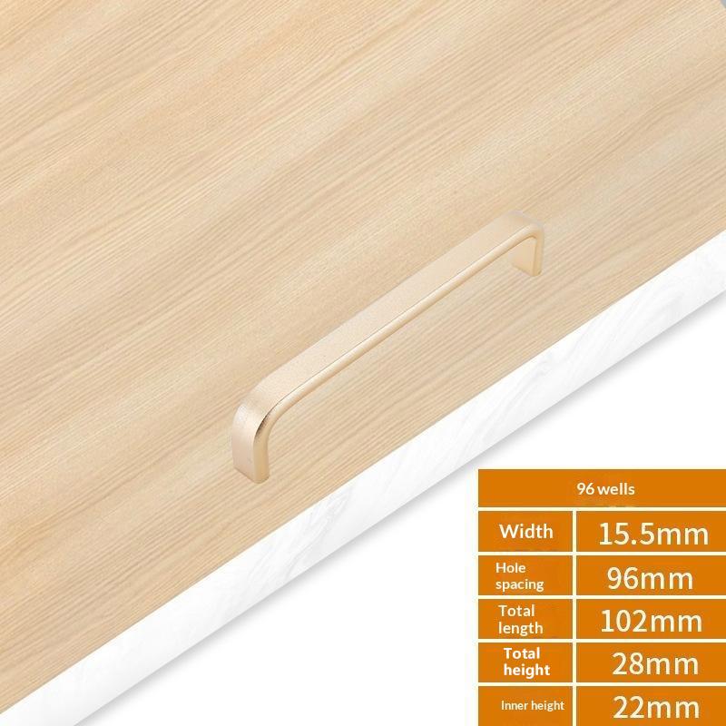 Aluminum Alloy Furniture Cabinet Door Handle Drawer Pulls Knobs Multi Size For Wardrobe Cupboard Home Decoration