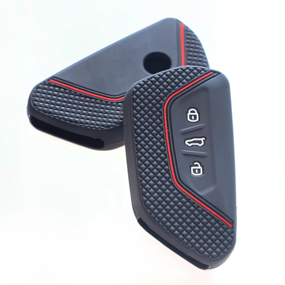 Car Key Case Cover FOB for VW Volkswagen/Golf 8 MK8 ID.3 ID.4 /Cupra/Skoda/Octavia A8/SEAT/Leon MK4 2020 2026/Formentor/Tarraco