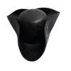 Faux Leather Cosplay Pirate Hat Solid Color Stage Performance Adult Tricorn Hat Dress Up Decoration Western Cowboy Hat