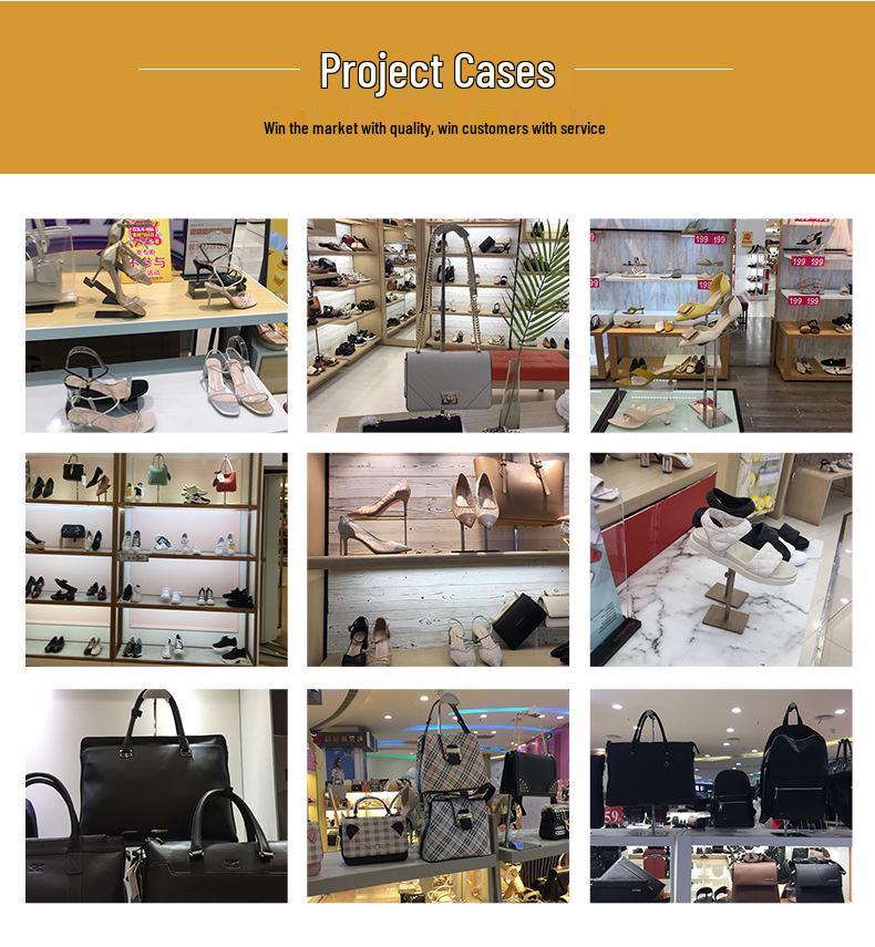 Stainless Steel Shoe Display Rack for High Heels and Shoe Support Stand