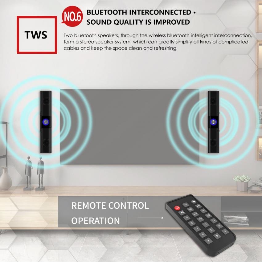 Buy 20W TV Soundbar Sound Bar Wireless 