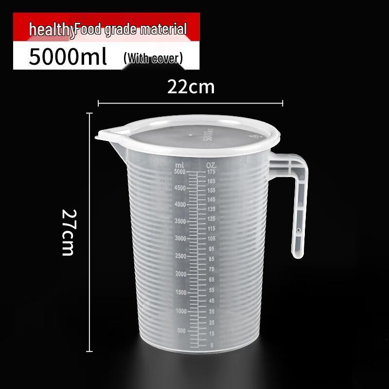 

Weijiexing 5000 мл Пластиковый мерный стакан для пищевых продуктов с крышкой