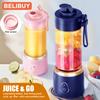 BELIBUY 450ML Electric Juicer Cup 2 Cups For Travel Portable Juicer Mixer Usb Charge Fresh Fruit Juice Personal Blender Smoothie