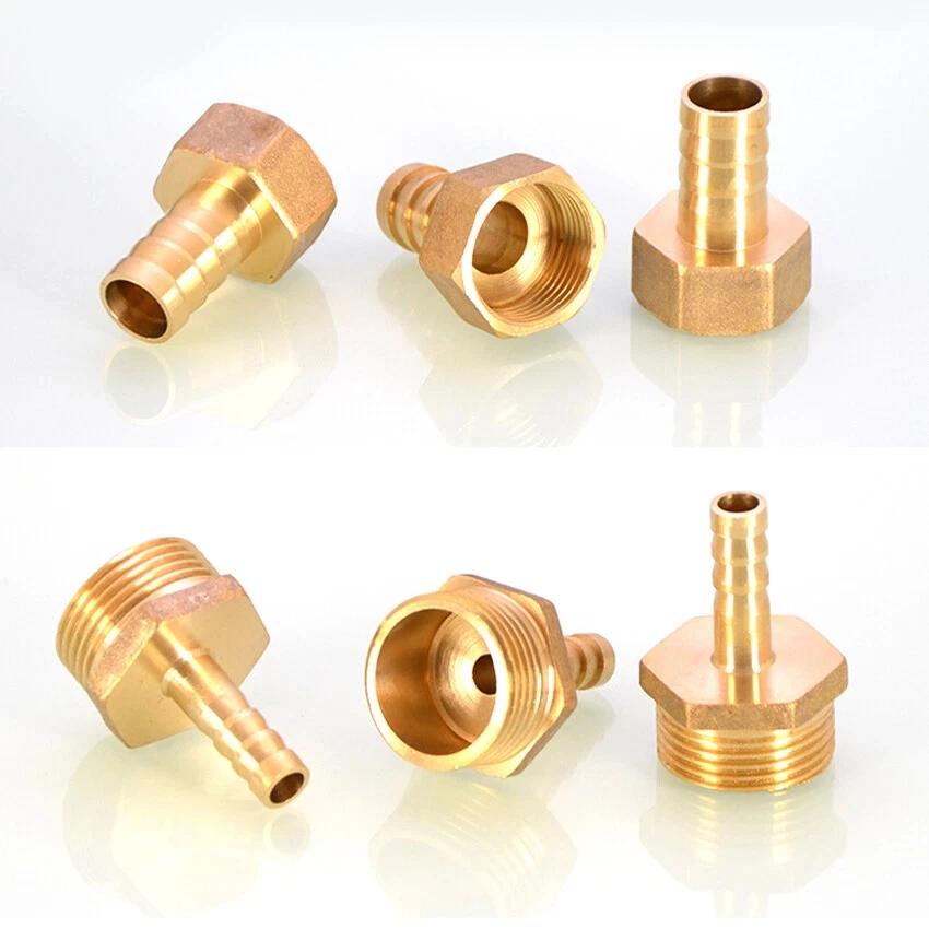 1pcs Brass 3/8" 1/2"BSP Male/Female Thread Fitting Barb Hose Tail End Connector Coupler 6/8/10/12/14/16/19/25mm