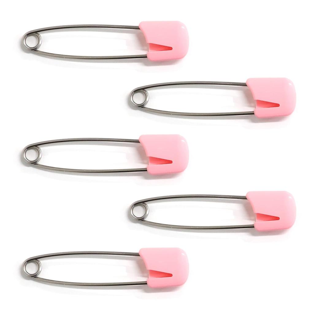 Nippon Chuko Safety Lock Pin for 53mm "Clippin" Baby, Long, Pink, 10-Piece Set, CRP-B10-P