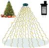 16 Strands 2M Christmas Tree Waterfall Hanging Garland Lights 400 LED Christmas Tree Fairy Lights Outdoor Waterfall String Light