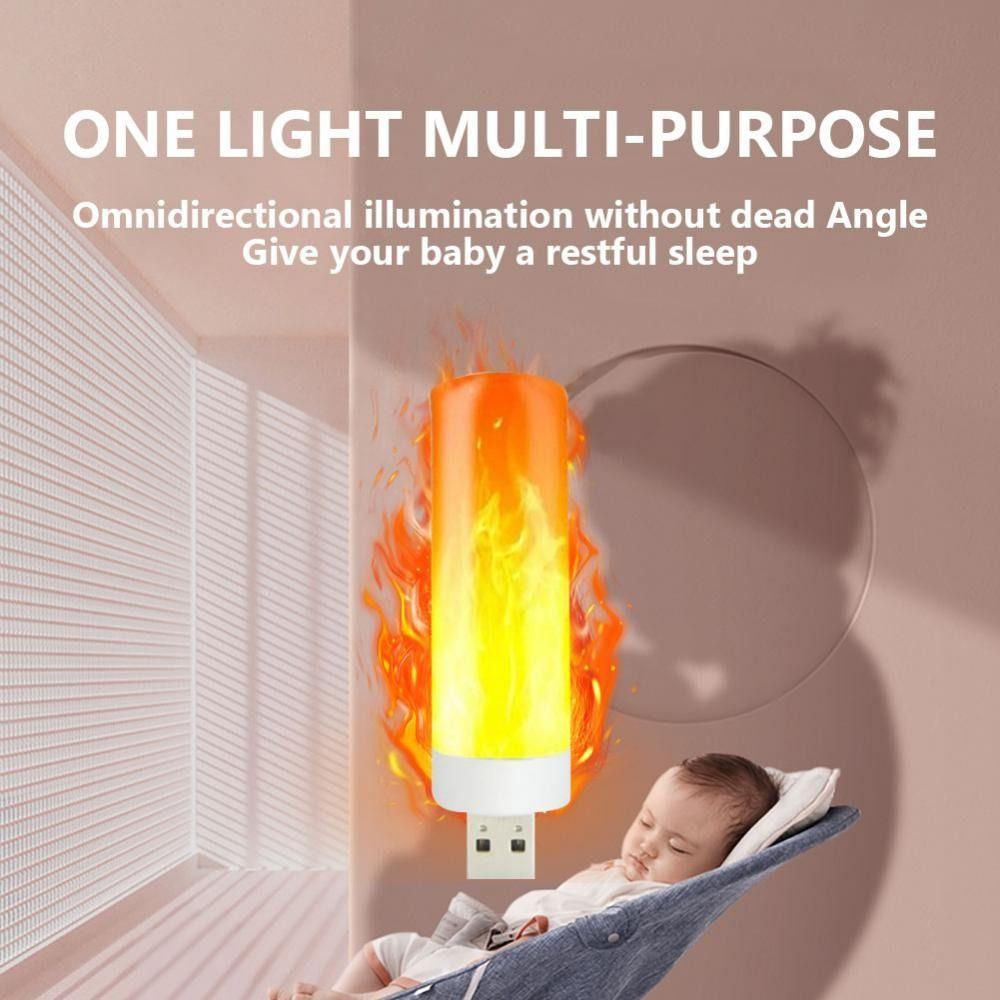 Лампа накаливания Flame Light Effect USB Light Flame Candle Light Lamp Flame Lamp LED Atmosphere Light