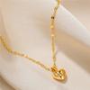 Love Heart Pendant Necklace for Women Minimalist Dainty Lip Chain Trendy Simple Jewelry Gift for Her