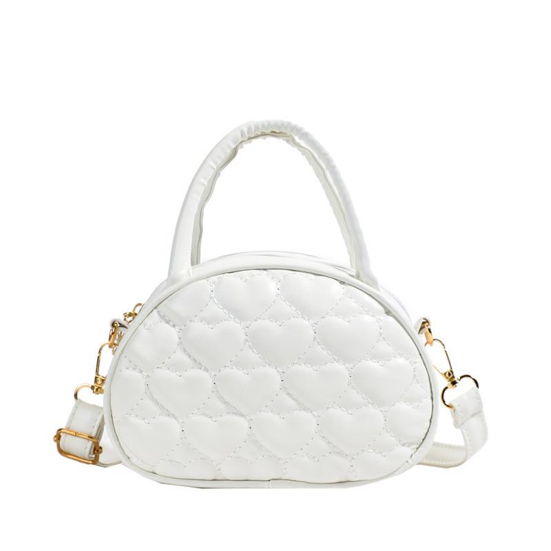 

Trendy Mini Heart Embroidered Shoulder Bag For Kids In Stylish Solid Colors StyleA