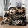 3D Cute Cat Printed Blanket Flannel Warm Blankets Soft and Comfortable Blanket Bed Linings Cubre Cama Birthday Gift