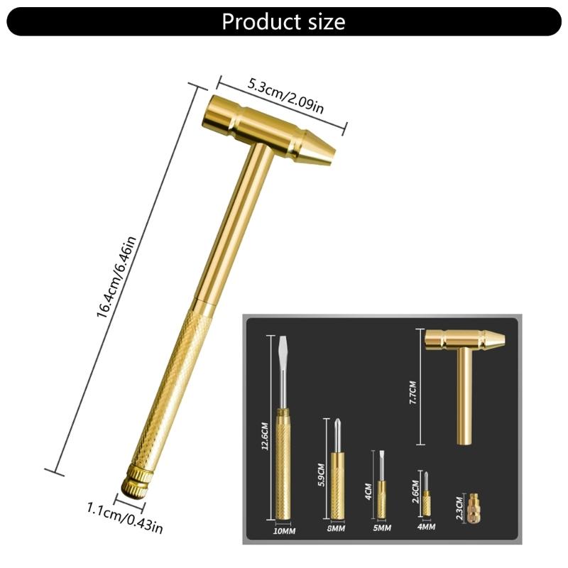 Hammer Screwdriver 6 in 1 Small Hammer Screwdriver Tool Multitool Hammer Hand Tool Hammer Set with Screwdriver Hammer