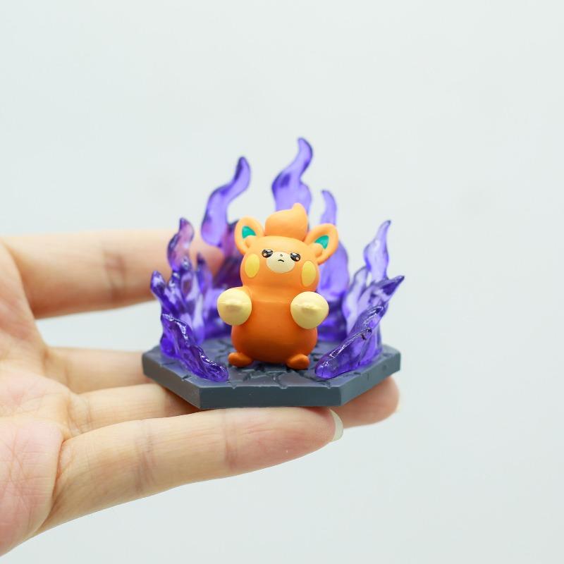 Anime Pokemon Gengar Jolteon Greavard Pawmi Action Figure Attribute Battle Scene Blind Box Toys Collection Ornaments Kids Gifts