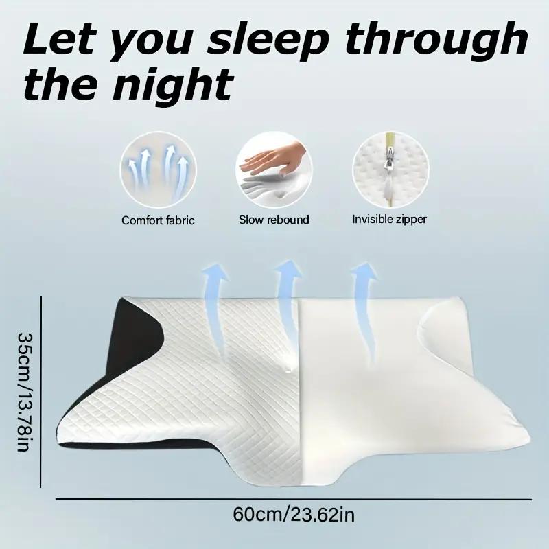 Rebound Memory Foam Butterfly Pillow Breathable Neck Protection Special-shaped Memory Pillow Sleeping Cervical Pillow Bone Correction Pillow