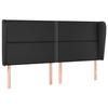 VidaXL Tête de lit avec oreilles Noir 183x23x118-128 cm Similicuir3117918