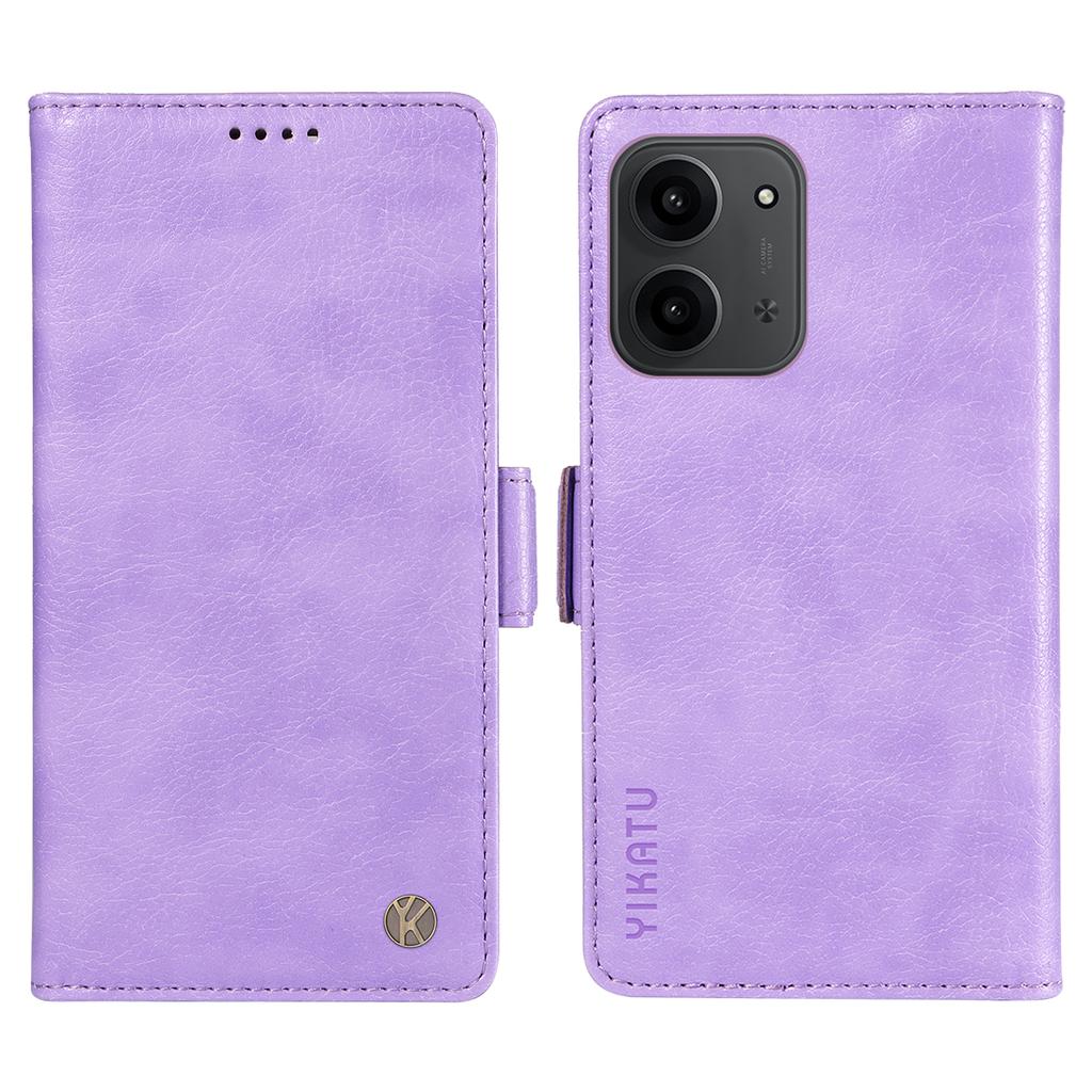 For Xiaomi Redmi 15C 4G (171mm) Case YIKATU YK-007 Litchi Texture PU Leather Wallet Phone Cover