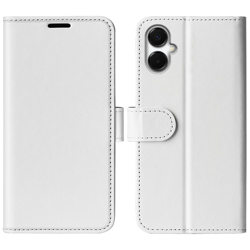 

For Samsung Galaxy A06 5G Case Crazy Horse Texture Stand Leather Phone Cover White