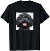 Black Poodle Puppy Laughing Graphic T- Unisex T-Shirt