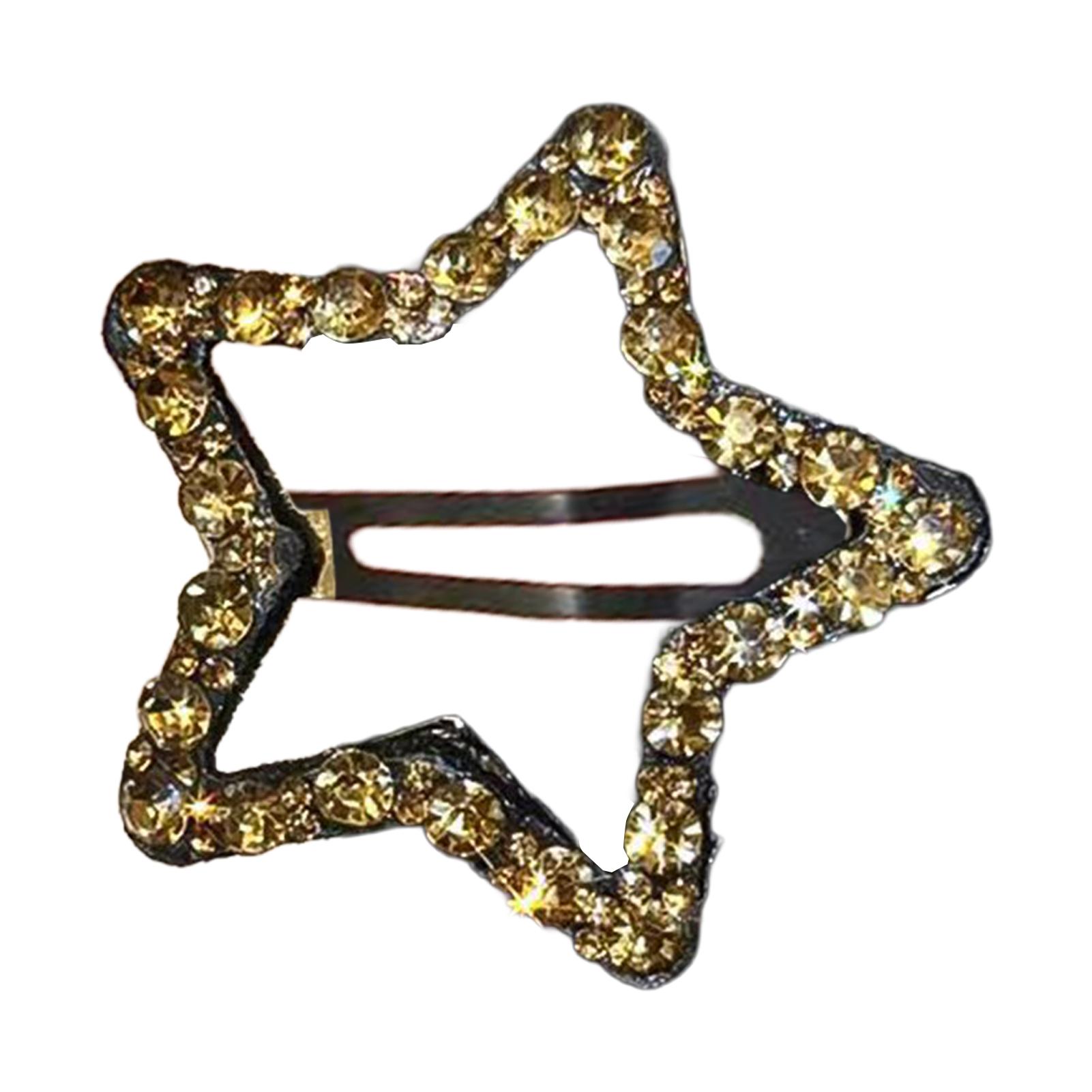 

Hair Clips with Rhinestone Setting Non-slip Versatile Side Hair Clips Headwear for Dress Hairstyle Tools for Wedding Party шампанского