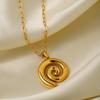 Bohemian Beach Jewelry Spirals Conch Pendant Necklace for Women Waterproof Stainless Steel Trendy Gift