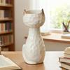 Resin Cat Vase Cute Cartoon Cat Design Smooth Surface Small Flower Vessel for Dining Table Home Decor Gift