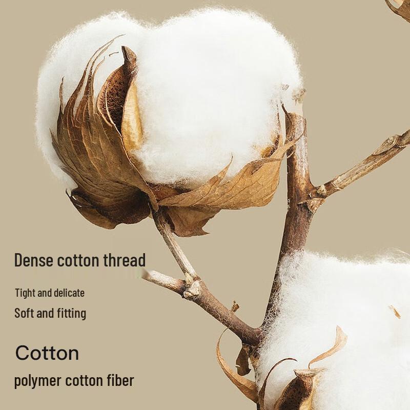 LANGSHA Men's Pure Cotton Thermal Underpants with Wool Knee Protection