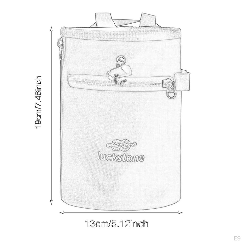 Chalk Bag for Climbing Carrier Practical Storage Pouch Waist Belt Weightlifting