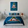 Santa Claus and Christmas Tree Bedding Duvet Cover Set Duvet Cover Pillowcases  (1*Duvet Cover 2*Pillowcases, without duvet insert)