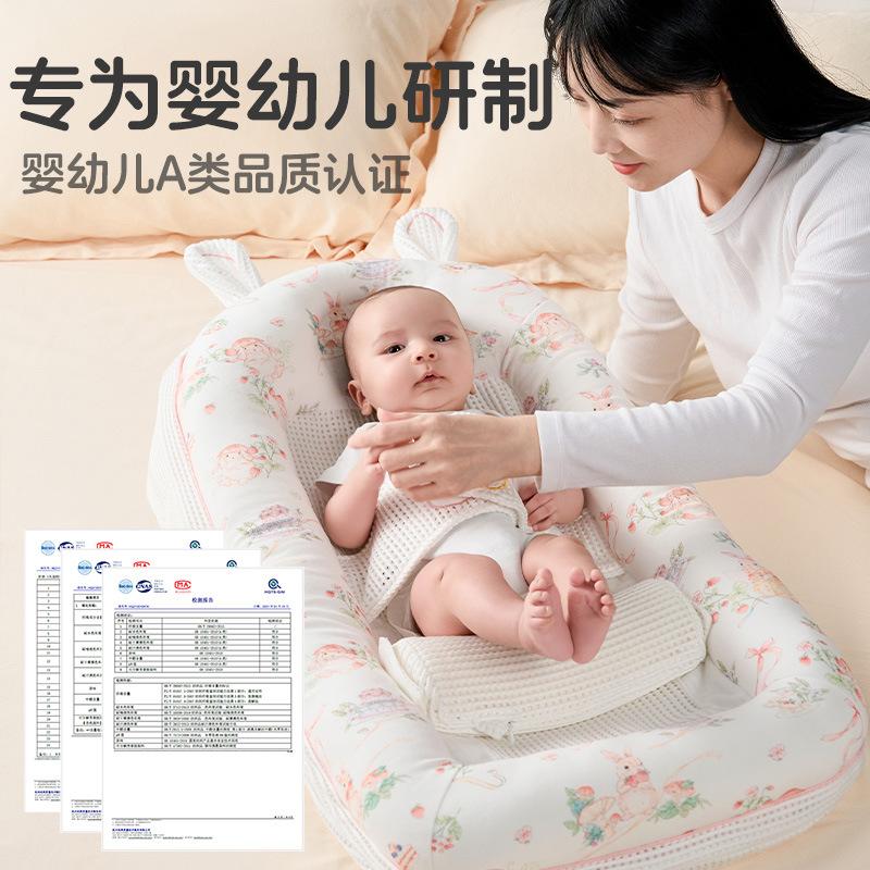 Bett-im-Bett Baby-Schrägkissen 2-in-1 Anti-Erbrechen und Anti-Kolik Schrägkissen Baby Bionisches Mittelbett Liegende Fütterungswerkzeug
