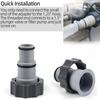 Plastic Pool Hose Connector With Adjustment Hoop Pool Filter Pumps Adapters