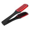 Double Sided Brush Clamp Multifunctional Hair Brush Straightener Styling Tool for Women Men