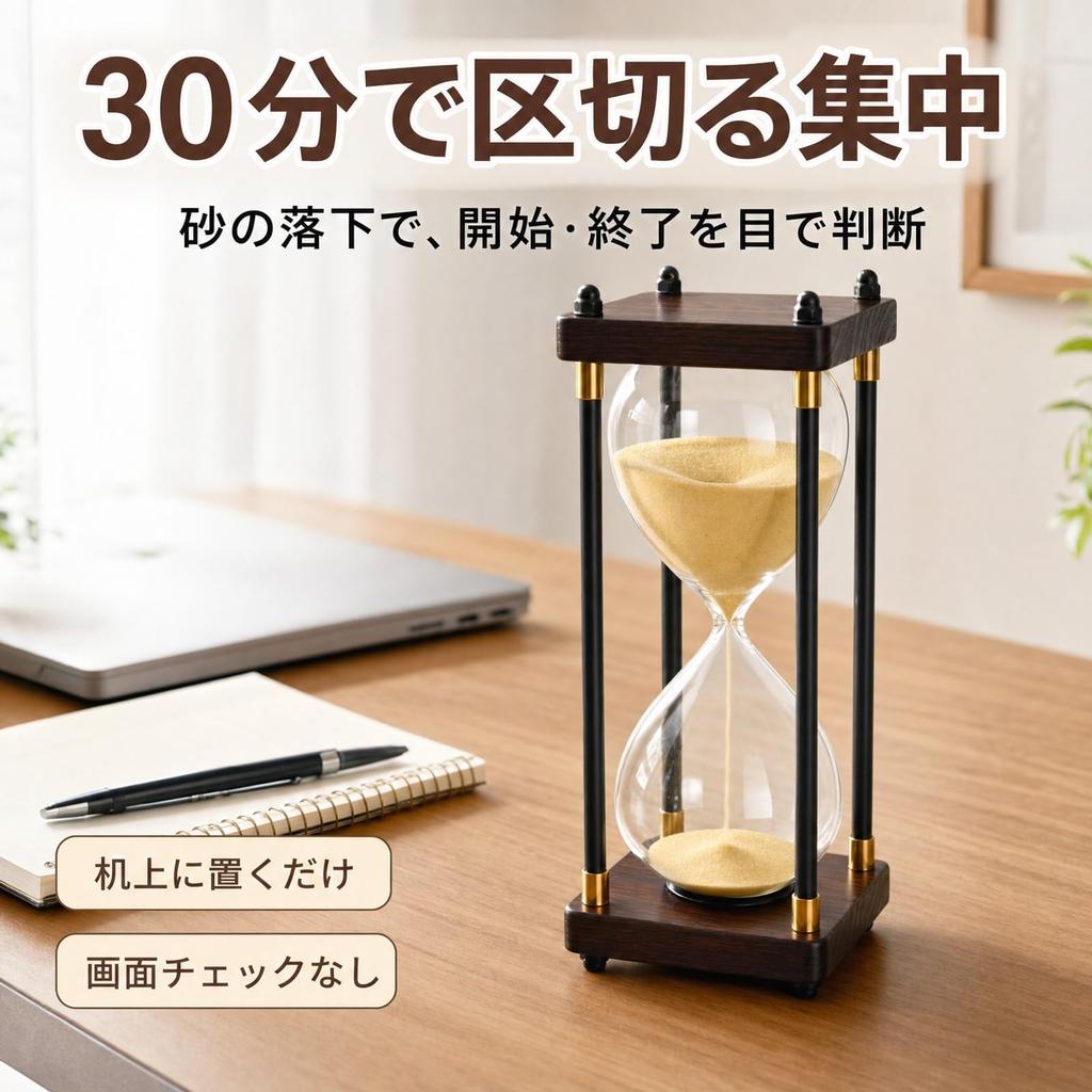 TOMMYFIELD 30-Minute Hourglass, Antique Timer, Scandinavian Style (Blue)