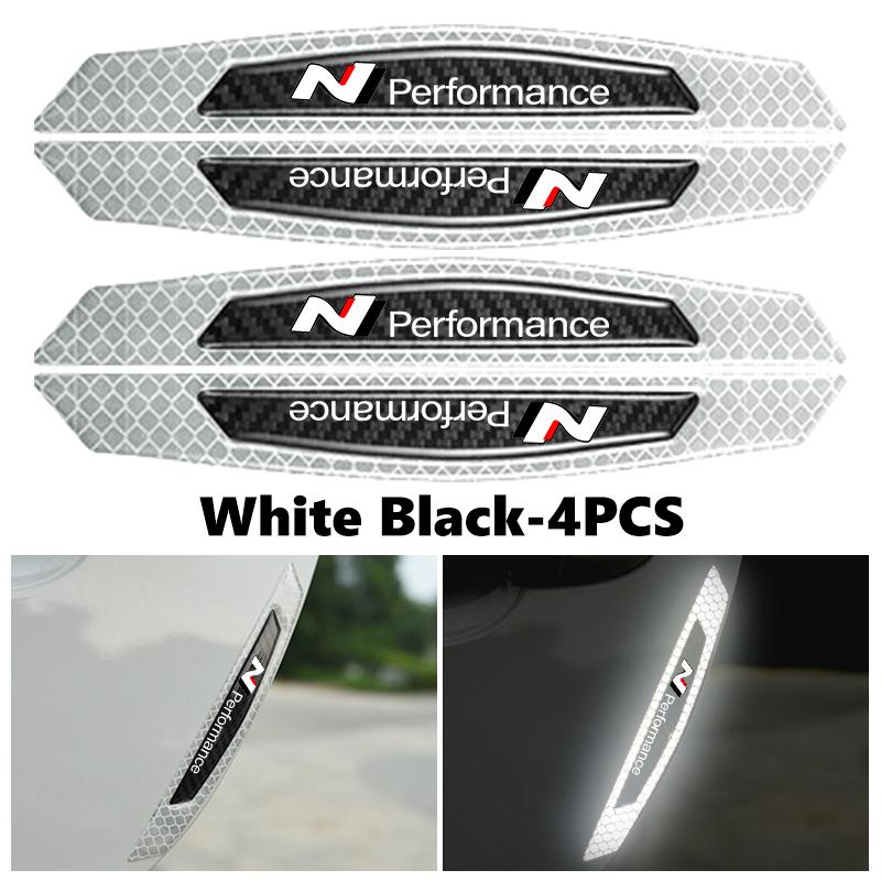 Reflective Stickers Car Door Handle Bowl Anti-Scratch Protector For Hyundai N Line Sonata Azera Coupe SantaFe Genesis Accent fgu8