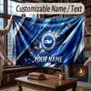 Custom Name Flannel Throw Blanket Brighton & Hove Albion Football Pattern Warm Home Decoration