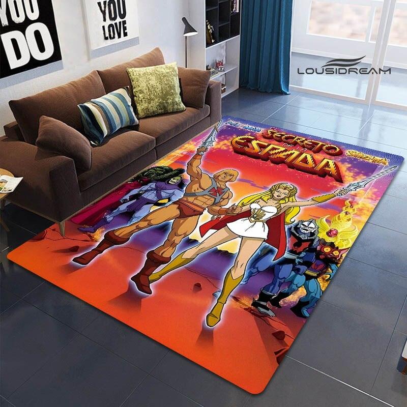 Alfombra estampada de Anime Universe Master HE-MAN, alfombra de juego para niños, sala de estar, dormitorio, hermosa alfombra, accesorios de fotografía