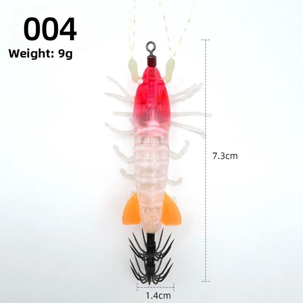 Horizontal Squid Jig Luminous Artificial Calamar Wobbler Sea Fishing Lures Cuttlefish Fishing