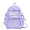 Schoolbag Japanese Ins Transparent Badge Pain Bag Backpack Women's Second Dimensional Comic-Con JK School Bag Student Girl Backpack