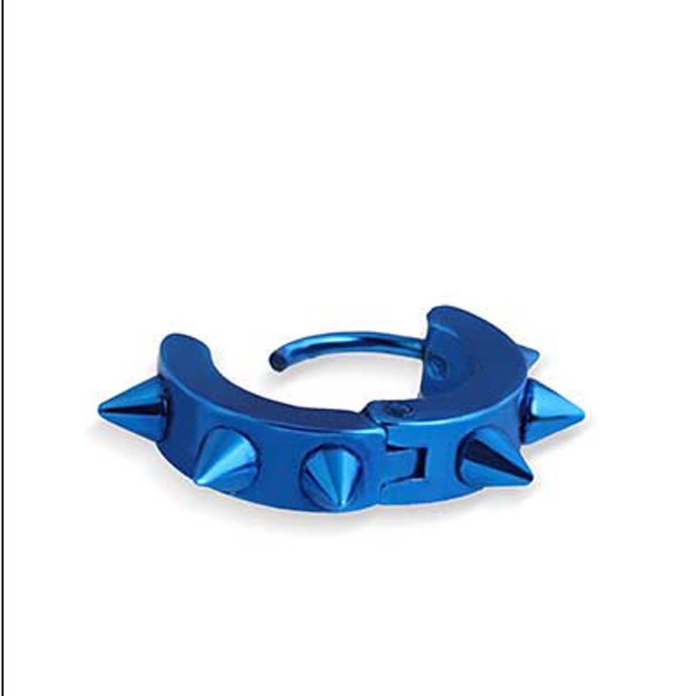 Unisex Punk Fashion Black Rivet Geometric Gothic Hoop Earrings Jewelry Stud Earring Accessories