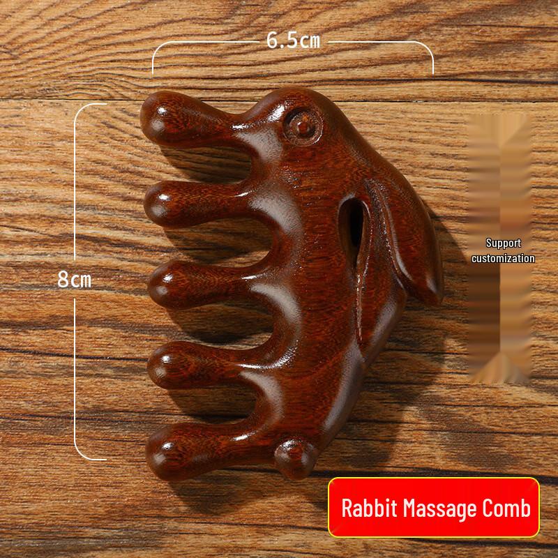 

Golden Sandalwood Rabbit Head Massage Comb