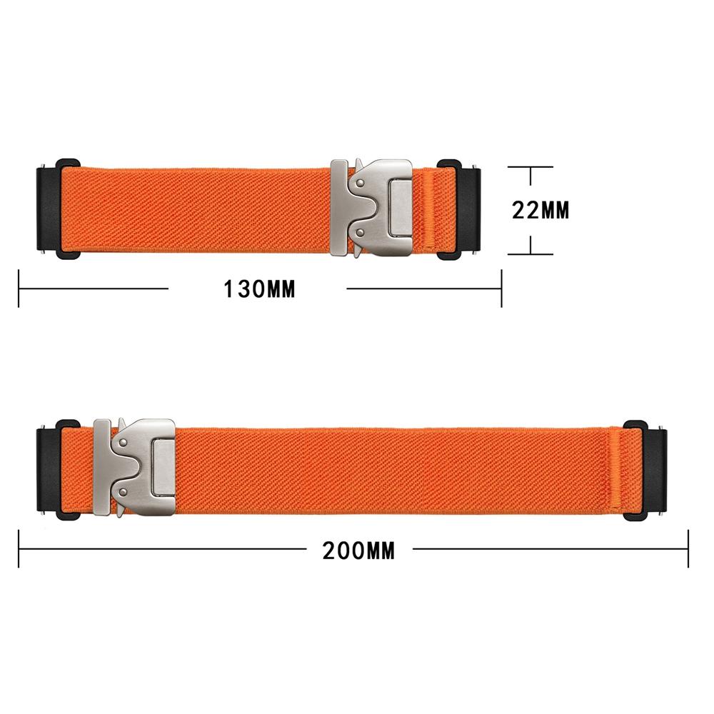 22mm Watch Band For Huawei Watch GT 5 Pro 46mm/GT 5 46mm/GT 4 46mm Elastic Nylon Braided Strap with Bull Head Umbrella Buckle