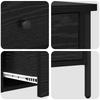 1 Modern retro low cabinet, bedroom nightstand, bedside storage cabinet, double-drawer storage unit with rounded corner supports, 40x42x50 cm