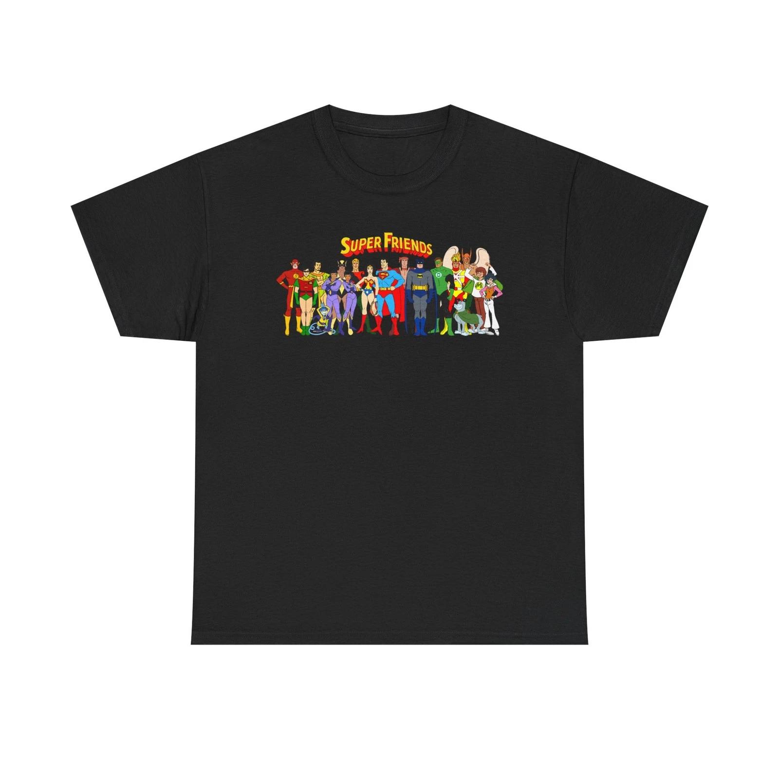 

Super Friends Heavy Cotton Tee, Cartoon Lovers Gift, Superhero T-Shirt S