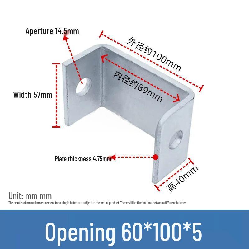 Galvanized Steel Ceiling Connector Bracket with Adjustable U-Channel and Eye Bolt