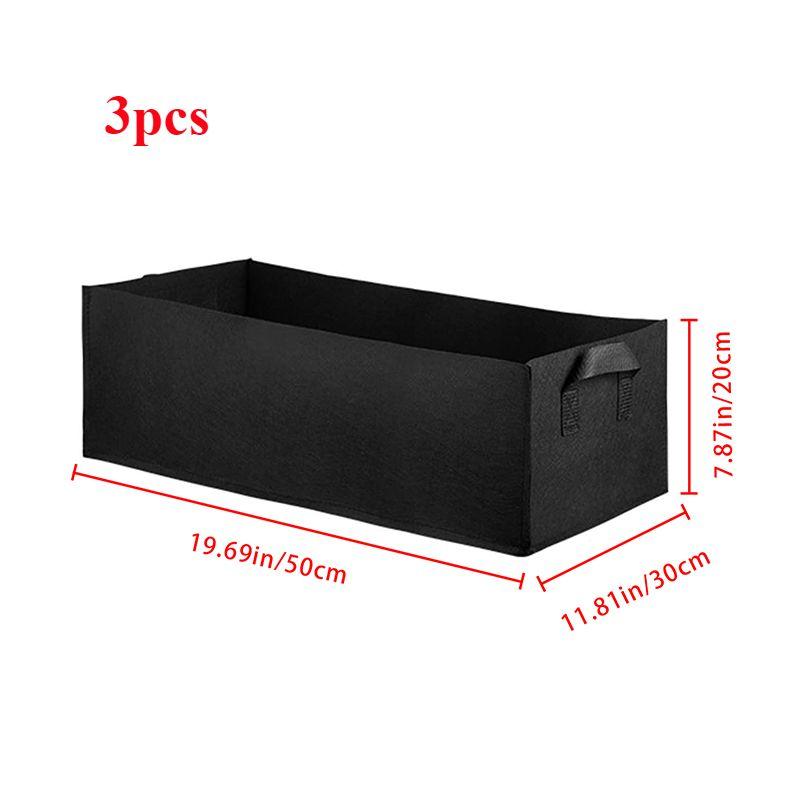 3 Pcs Set of 40/50/60cm Fabric Elevated Garden Bed Breathable Planting Bag Plant Flowerpot Flower and Vegetable Planting Pot