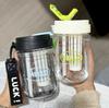 Hello Flower Tea Cup 580ml Double Drinking Portable Plastic Tumbler For Summer Outdoor Use