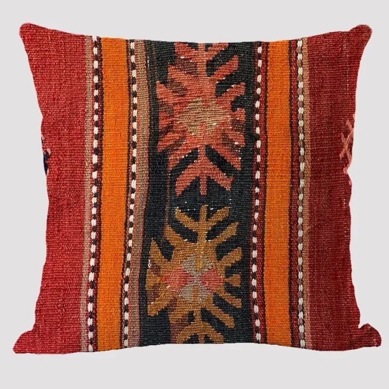 

Home Decor Colorful Ethnic Pattern Decorative Pillow Covers Pattern Cushion Cover Suitable for Sofa Bedroom Car Pillow Cover 24x24Inch