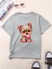 Hot Selling Puppy Print Graphic Tshirt SpringSummer Casual Tops Tees Women Cotton T Shirt New Fashion Casual Tshirt